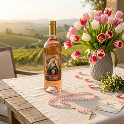 Rose & Rosary Gift Set